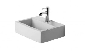 DURAVIT - Vero Umývátko Med, 45x35 cm, s 1 otvorem pro baterii, bez přepadu, alpská bílá 0704450041