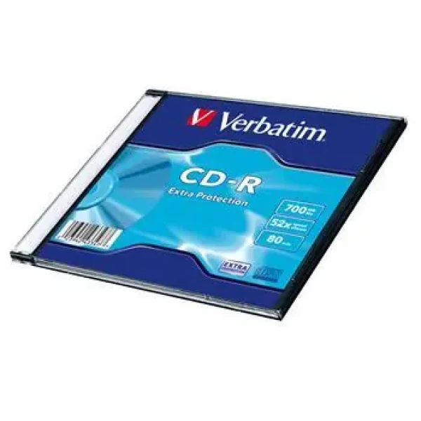 Verbatim CD-R DL 700MB / CD-R médium / 80 min / 48x / Extra Protection / Slim case / 1 ks