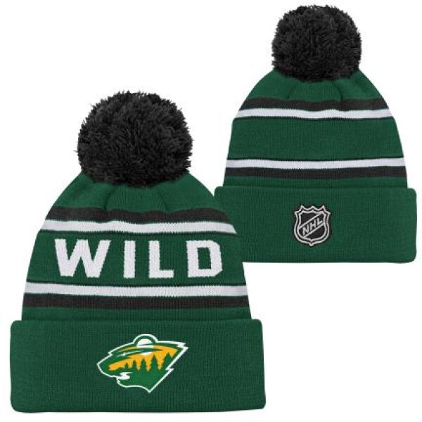 Outerstuff Dětská zimní čepice Minnesota Wild NHL 3Rd Jersey Jacquard Cuff Pom