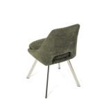 Jídelní židle, zelená, látka bouclé, DCL-W1174 GRN2