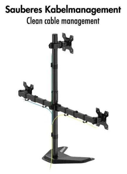 Stolní držák pro 3 monitory 17-32" / Držák pro monitory / 3 ramena / nosnost 10 kg/rameno (BP0219)