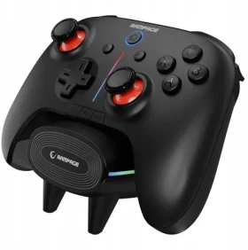 Rampage Hydra Pro černá / bezdrátový gamepad / pro PC Switch smartfon / vibrace / Bluetooth / 2.4GHz / USB-C (HYDRAPRO-BLACK)