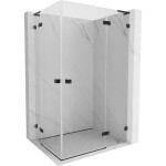 MEXEN/S - Lunar L Duo sprchový kout dveře křídlové pravá 85 x 70, transparent, černá 834L-085P-070L-70-00