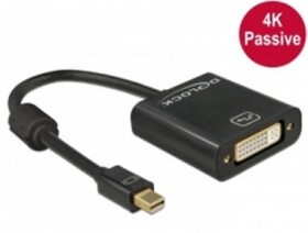 Delock adaptér Mini Displayport 1.2 samec - DVI samice 4K / pasivní / černý (62605)