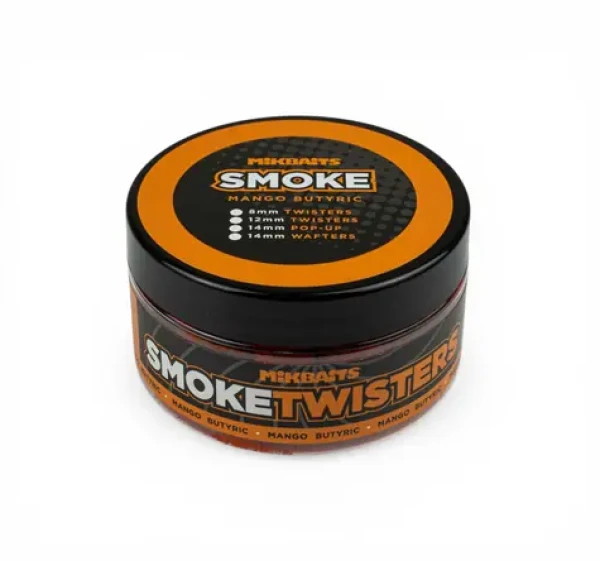 Mikbaits SMOKE Twisters Mango Butyric / Vyvážené boilies / 100 ml / 12 mm (MC0199)