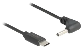 Delock USB-C - DC 3,5 x 1,35 mm 90° černá / Napájecí kabel / 1,5 m / 5 V / 1 A (85393)