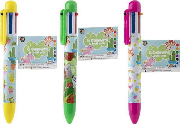 Šestibarevné kuličkové pero - Craft Creative