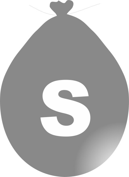 Balónek písmeno S stříbrné balonky.cz Balónek písmeno S stříbrné balonky.cz