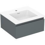 MEXEN/S - Orio koupelnová skříňka 50 cm s umyvadlem Otis, 1 šuplík, grafit mat/bílá mat 91A10-05023-1-BF66-W18M01
