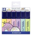 Zvýrazňovače STAEDTLER Textsurfer Classic Pastel, 6 různých barev, 1-5 mm