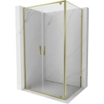 MEXEN/S - Exo sprchový kout dveře křídlové 70 x 90, transparent, zlato 8182-070-090-50-00