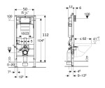 GEBERIT - Duofix Předstěnová instalace pro závěsné WC, výška 112 cm 111.900.00.5