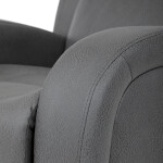 TV a relaxační křeslo, manuální polohování, potah šedá látka v dekoru kůže