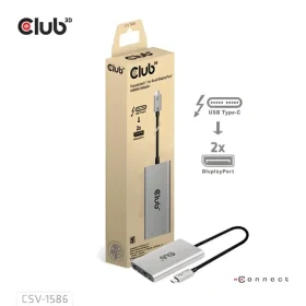 Club3D CSV-1586 / Video hub / Thunderbolt 3 / 2x DisplayPort / Dual 4K 60Hz nebo Single 8K 60Hz (CSV-1586)