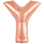 Písmeno Y růžovo-zlaté foliový balónek 86 cm Amscan Písmeno Y růžovo-zlaté foliový balónek 86 cm Amscan