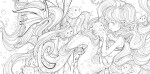 Pop manga, Mermaids and other sea creatures, antistresové omalovánky, Camilla D'Errico
