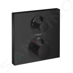 Hansgrohe Termostatická baterie pod omítku pro 2 spotřebiče, matná černá 15714670