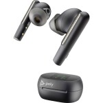 HP Poly Voyager Free 60+ In Ear Headset Bluetooth® stereo černá Potlačení hluku headset, Indukce, Nabíjecí pouzdro, Vypnutí zvuku mikrofonu, regulace