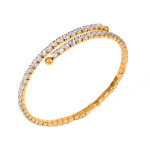 ELENYS Lumina – pozlacený náramek 18K žluté zlato Délka náramku: Průměr 5,2 cm / Pro zápěstí 16-18 cm