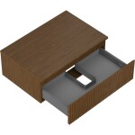 MEXEN/S - Rivel koupelnová skříňka pod umyvadlo 70 cm s deskou, 1 šuplík, reliéf , ořech - 91A20-06023-1-BFC86 91A20-07023-1-BFC86