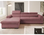 Rohová sedačka Sansa, starorůžová látka, levý roh
