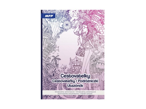 Cestovatelky, antistresové omalovánky, MFP