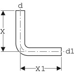 GEBERIT - Příslušenství Splachovací koleno 230x230 mm, nízkopoložené, d50 mm, alpská bílá 118.003.11.1