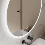 Mereo Zrcadlo kulaté pr. 60 cm, LED osvětlení a odmlžování CN162