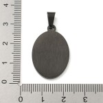 Přívěsek z nerezové oceli - placička se sv. Kryštofem - různé varianty - 27 x 18 x 2 mm - 1 ks Barva: Černá