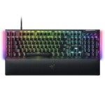 Razer BlackWidow V4 Green Switch US černá / Herní klávesnice / mechanická / Razer green / RGB / USB / US Layout (RZ03-04690100-R3M1)