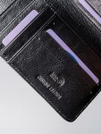 Hladká peněženka z přírodní kůže Amy, černá