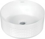 DEANTE - Silia Hexa bílá Keramické umyvadlo, na desku, asymetrické CDX_6U3S