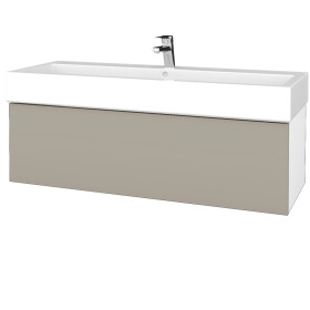 Dřevojas - Koupelnová skříňka VARIANTE SZZ 120 pro umyvadlo Duravit Vero - N01 Bílá lesk / M05 Béžová mat 265557