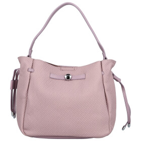 Módní dámská koženková kabelka na rameno Aminta, světle fialová