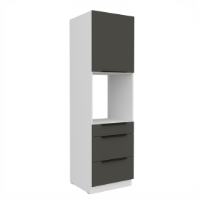 Vysoká skříňka pro vestavnou troubu Aria 60 DPS-210 3S 1F - Premium Box Barva korpusu: Bílá, Barva dvířek: GR - Graphite AFM