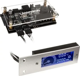 Lamptron TC20 stříbrná / Regulátor otáček ventilátorů a RGB LED / PCI slot / 1 kanál (LAMP-TC20S)