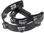 Cega Double Row Tambourine Black