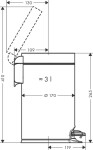 HANSGROHE - AddStoris Odpadkový koš 3 l, Soft Close, matná bílá 41775700