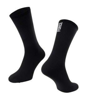 Ponožky FORCE LONGER SLIM, černé (barva černá, velikost S/M)