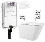 LAUFEN Podomít. systém LIS TW1 SET s bílým tlačítkem + WC REA Raul Rimless + SEDÁTKO H8946630000001BI RA1