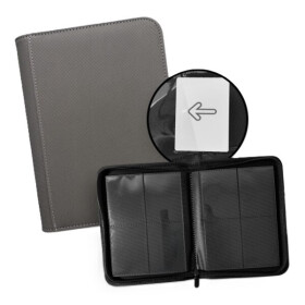 Album na karty TCG Guru Zip Binder 4-Pocket - Xenon Grey