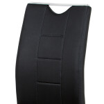 Jídelní židle černá koženka / chrom