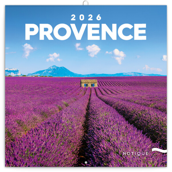 Nástěnný poznámkový kalendář 2026 NOTIQUE - Provence, 30 x 30 cm