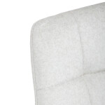 Židle jídelní, bílá látka, čtyřnohá kovová podnož, černý mat