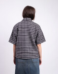 Carhartt WIP W' S/S Michigan Shirt Kander Check, Black XS