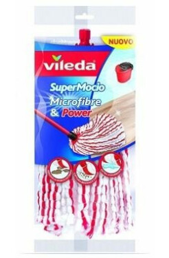 Vileda Náhradní nástavec pro mopy Supermocio Microfibre Power / vhodné na tvrdé podlahy (157919-V)