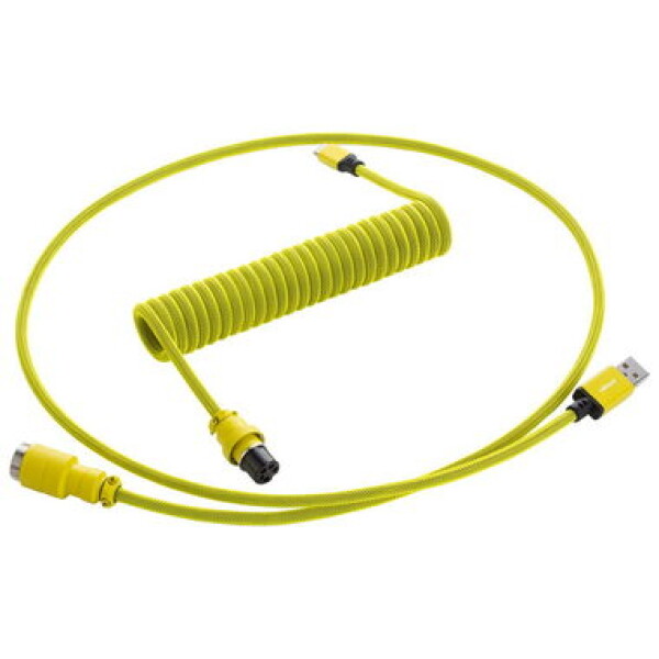 CableMod PRO Coiled Keyboard Cable USB-C - USB-A 1.5m Dominator Yellow / Kabel pro klávesnici (CM-PKCA-CYAY-KY150KY-R)