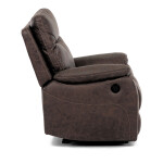 TV a relaxační křeslo s elektrickým ovládáním, potah hnědá látka v dekoru vintage, 1 motor 240V