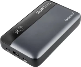Intenso HE20000 šedo-černá / Powerbanka / 20 000 mAh / PD 3.1 / Quick Charge 3.0 / LED displej (7350050)