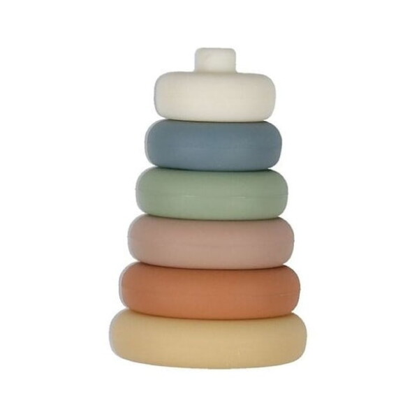 PETIT MONKEY Skládací věž Silicone Nevaeh Desert Sage, multi barva